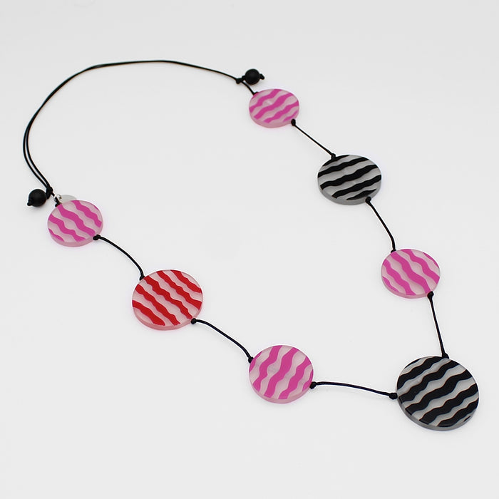 Fuchsia Zingy Statement Necklace - Sylca Designs - Chunky Jewelry