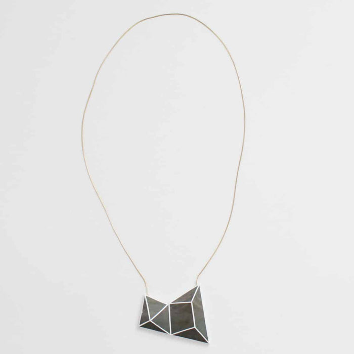 Geometric Cadence Necklace Grey - Sylca Designs - Chunky Jewelry
