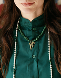 Gift Idea Malachite With Butterfly Knot Pendant Necklace NN034