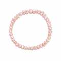 Delicate pink freshwater pearl stretch bracelet for girls, featuring natural blush-toned pearls and an easy elastic fit. Designed in Broome Western Australia.