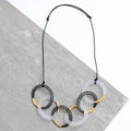 Gold Accented Mesh Statement Necklace - Sylca Designs - Chunky Jewelry