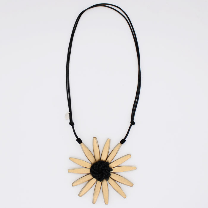 Gold Amaya Flower Statement Necklace - Sylca Designs - Chunky Jewelry