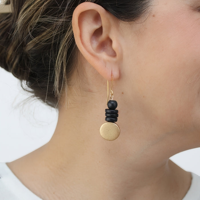 Gold and Black Dusk Earrings
