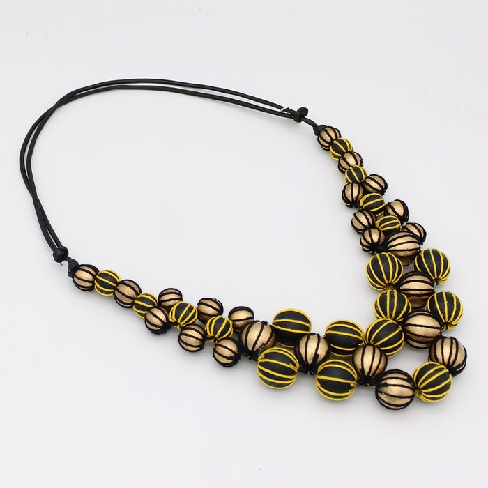 Gold and Black Pamela Berries Necklace