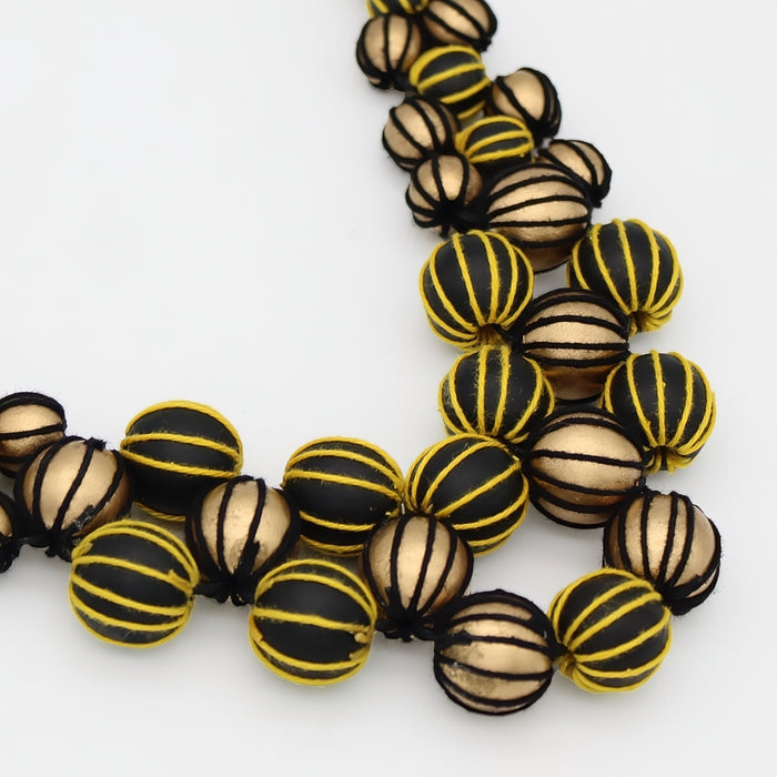 Gold and Black Pamela Berries Necklace