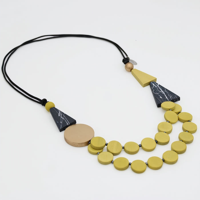 Gold and Yellow Scarlett Multi-Strand Art Necklace