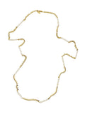 Gold Chain with Freshwater Pearls Long Necklace LN065 - FARRA