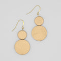 Gold Double Bead Sarah Earrings - Sylca Designs - Chunky Jewelry