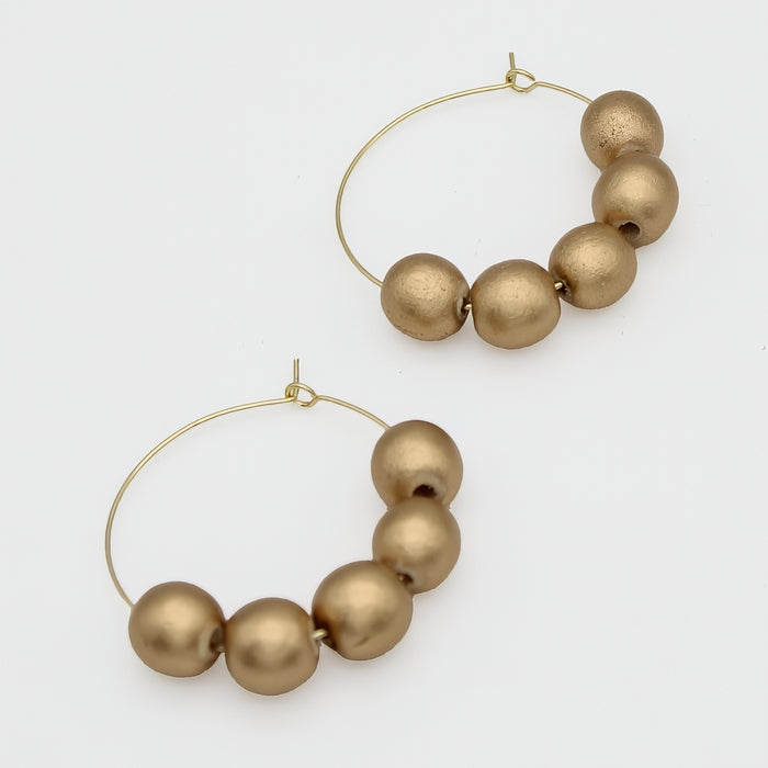 Gold Hoop Dangle Earring - Sylca Designs - Chunky Jewelry