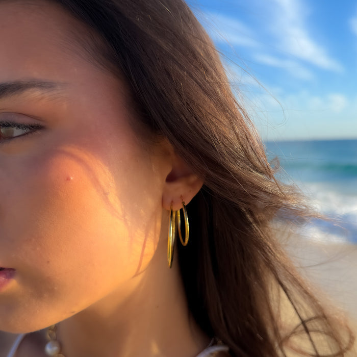 gold hoop earrings