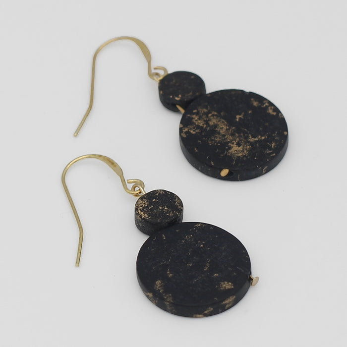 Gold Speckled Calla Earring - Sylca Designs - Chunky Jewelry