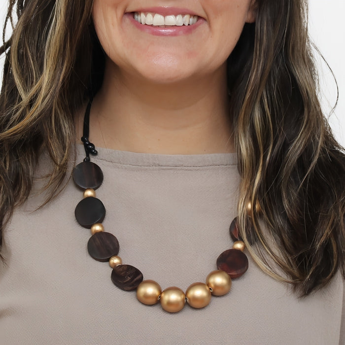 Golden Birch Statement Necklace - Sylca Designs - Chunky Jewelry