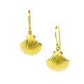 Gold vermeil shell hook earrings inspired by the ocean and coastal Australian style