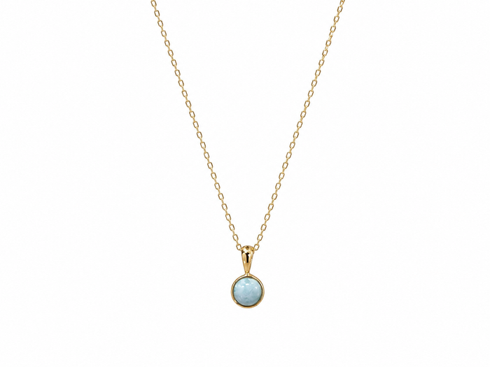 Golden Shores Larimar Pendant Gold | Gold Vermeil Larimar Pendant