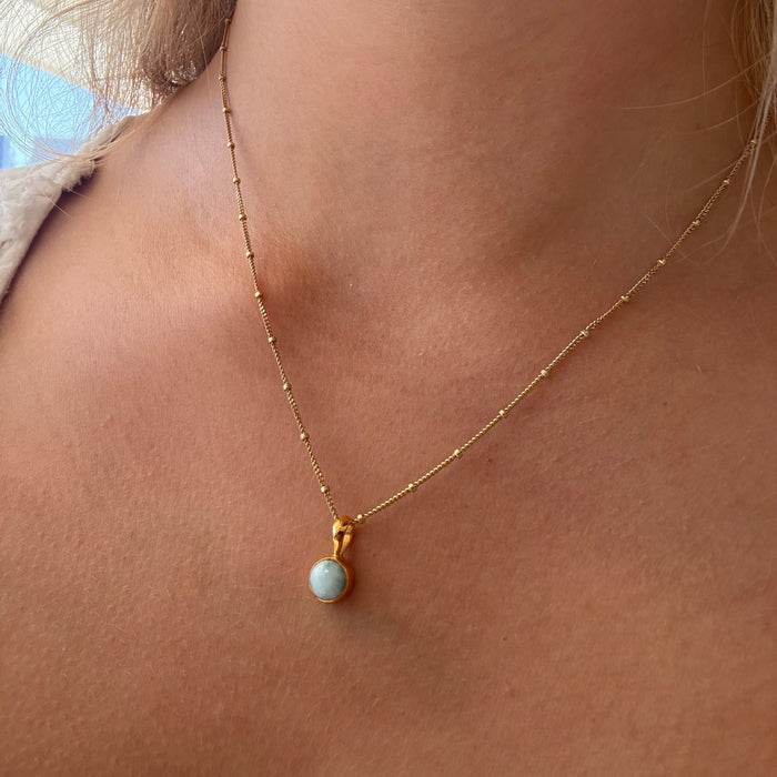 Golden Shores Larimar Pendant Gold | Gold Vermeil Larimar Pendant