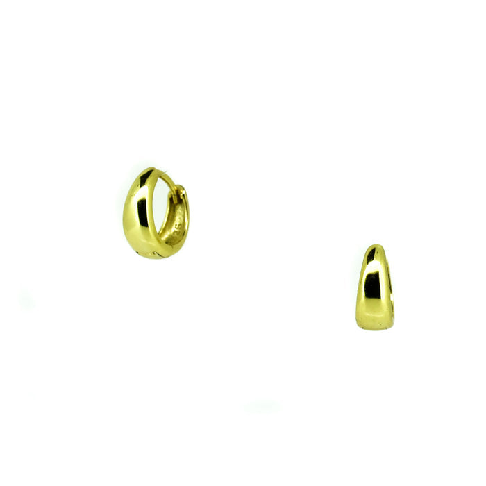 Golden Tide gold vermeil huggie earrings with coastal-inspired organic design