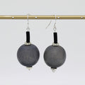 Gray Ball Drop Earring - Sylca Designs - Chunky Jewelry