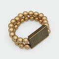 Gray Bar and Bead Bracelet - Sylca Designs - Chunky Jewelry