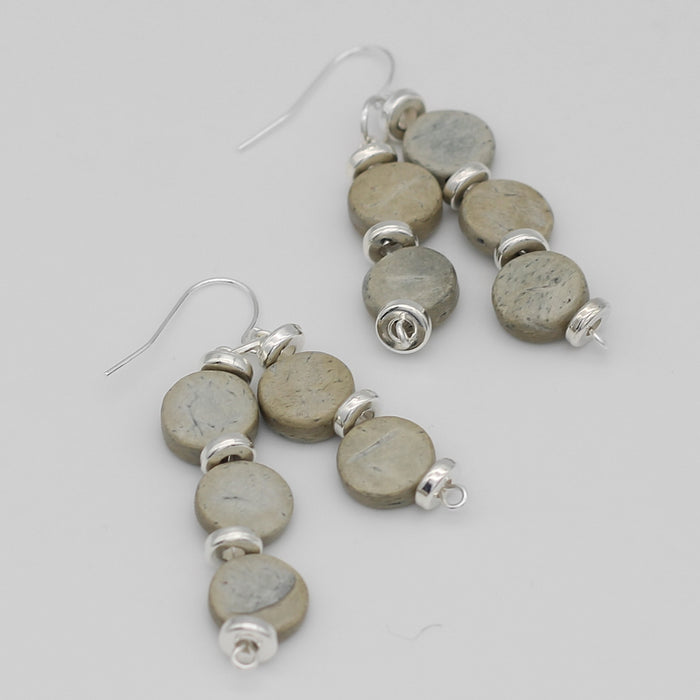 Gray Nicole Dangle Earring - Sylca Designs - Chunky Jewelry