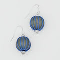 Gray Thread Wrapped Earring - Sylca Designs - Chunky Jewelry