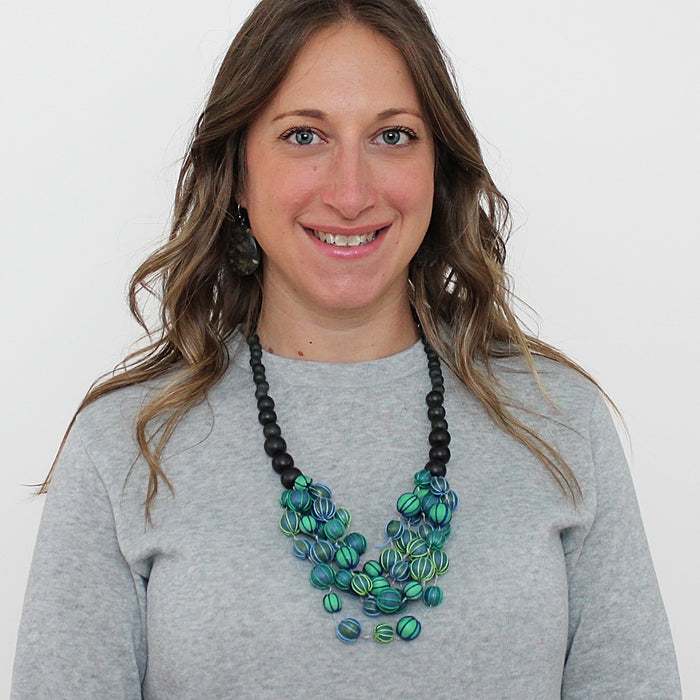 Green Ada Necklace - Sylca Designs - Chunky Jewelry
