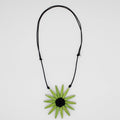 Green Amaya Flower Statement Necklace - Sylca Designs - Chunky Jewelry