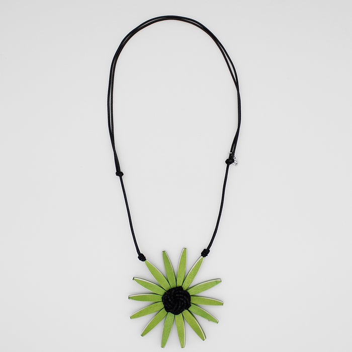 Green Amaya Flower Statement Necklace - Sylca Designs - Chunky Jewelry