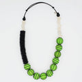 Green Anaya Wrapped Bead Necklace - Sylca Designs - Chunky Jewelry