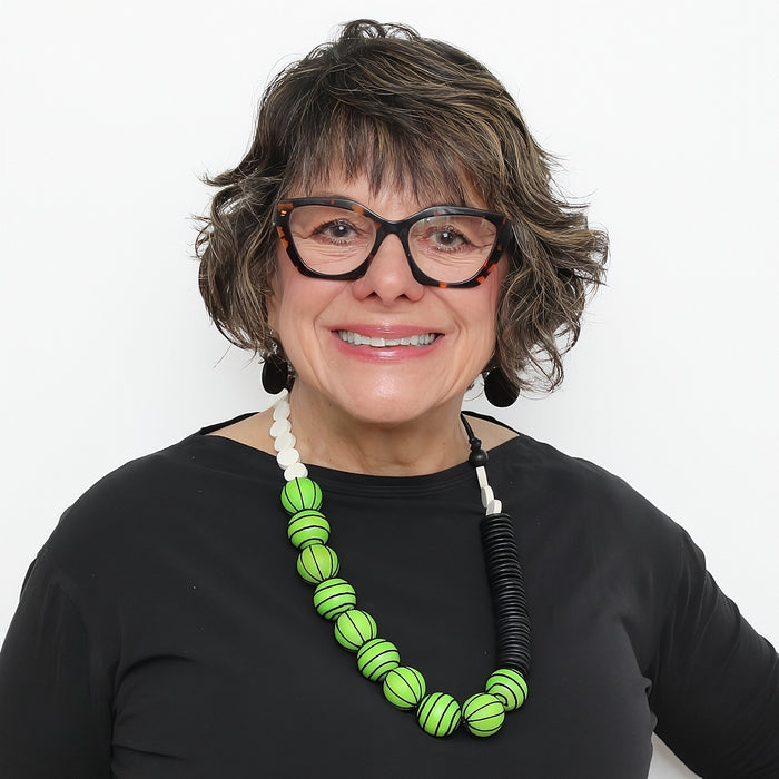 Green Anaya Wrapped Bead Necklace - Sylca Designs - Chunky Jewelry