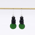 Green and Black Dusk Earrings