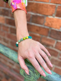Green And Blue Jade Adjustable Bracelet HB001 - FARRA