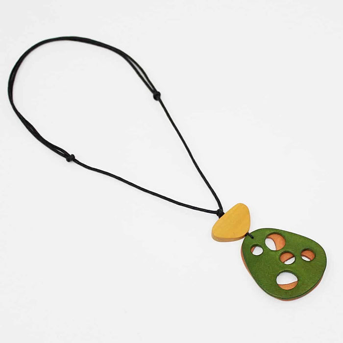 Green and Orange Ramona Pendant- - Sylca Designs - Chunky Jewelry
