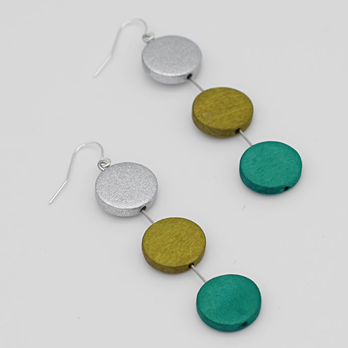 Green Ashlyn Dangle Earring - Sylca Designs - Chunky Jewelry