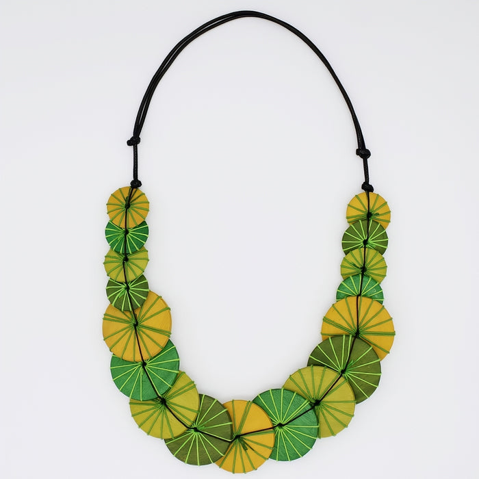 Green Azalea Necklace - Sylca Designs - Chunky Jewelry