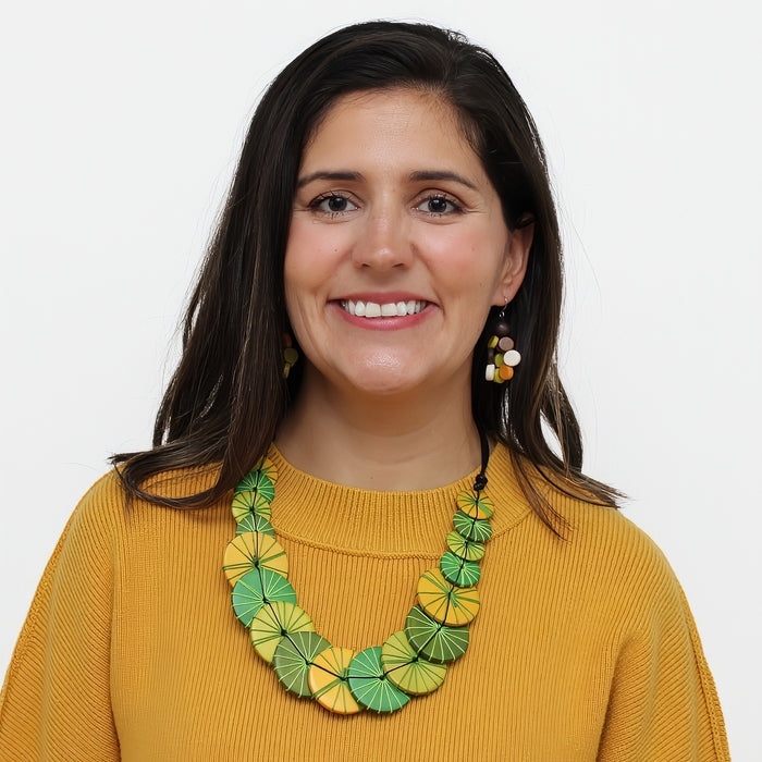 Green Azalea Necklace - Sylca Designs - Chunky Jewelry