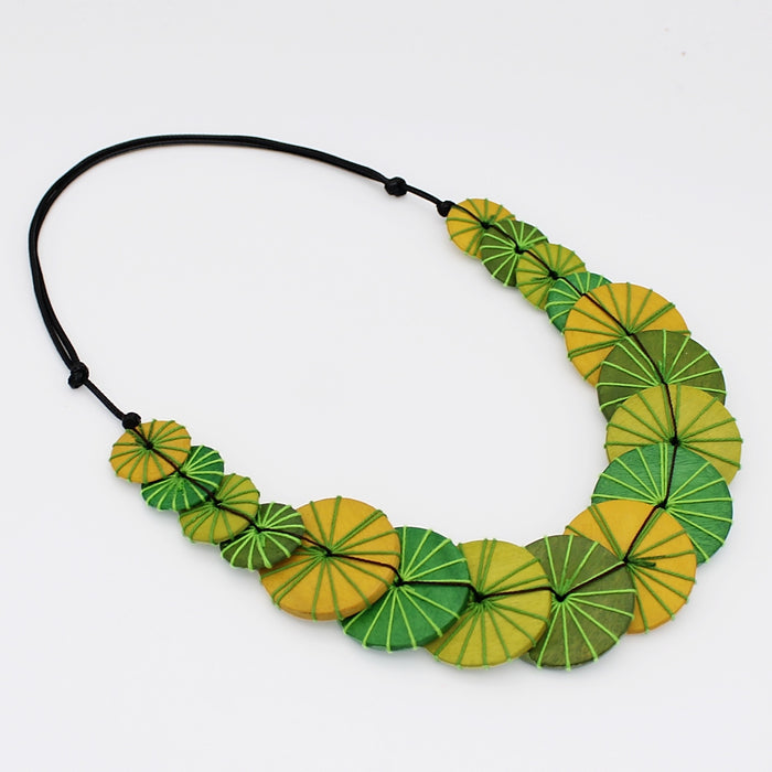 Green Azalea Necklace - Sylca Designs - Chunky Jewelry