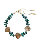 Green Bamboo Coral With Tiger-eye Bracelet QB007