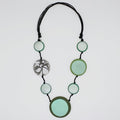 Green Bliss Circle Statement Necklace - Sylca Designs - Chunky Jewelry