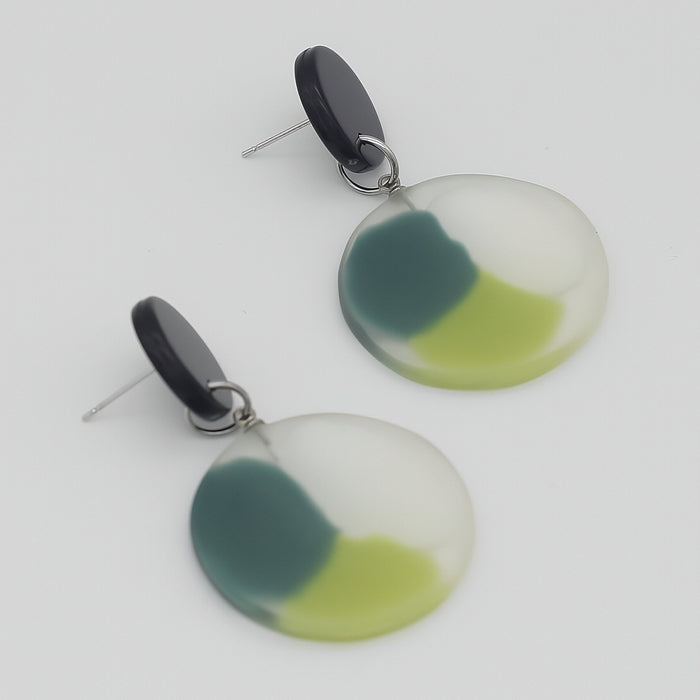 Green Camryn Post Earrings - Sylca Designs - Chunky Jewelry