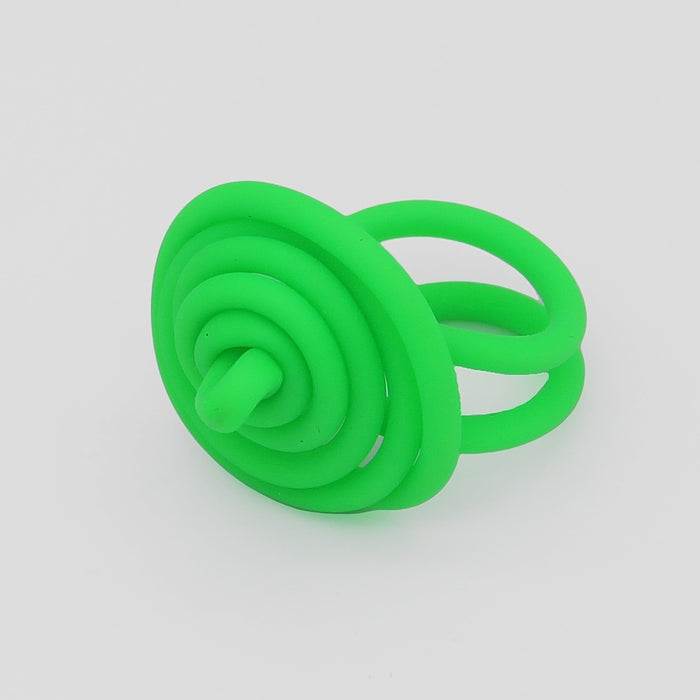 Green Cefalu Swirl Ring - Sylca Designs - Chunky Jewelry