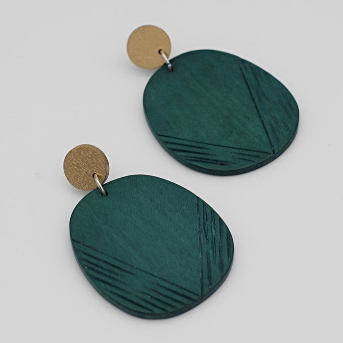 Green Channing Earrings - Sylca Designs - Chunky Jewelry