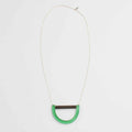 Green Crescent Hallie Necklace - Sylca Designs - Chunky Jewelry