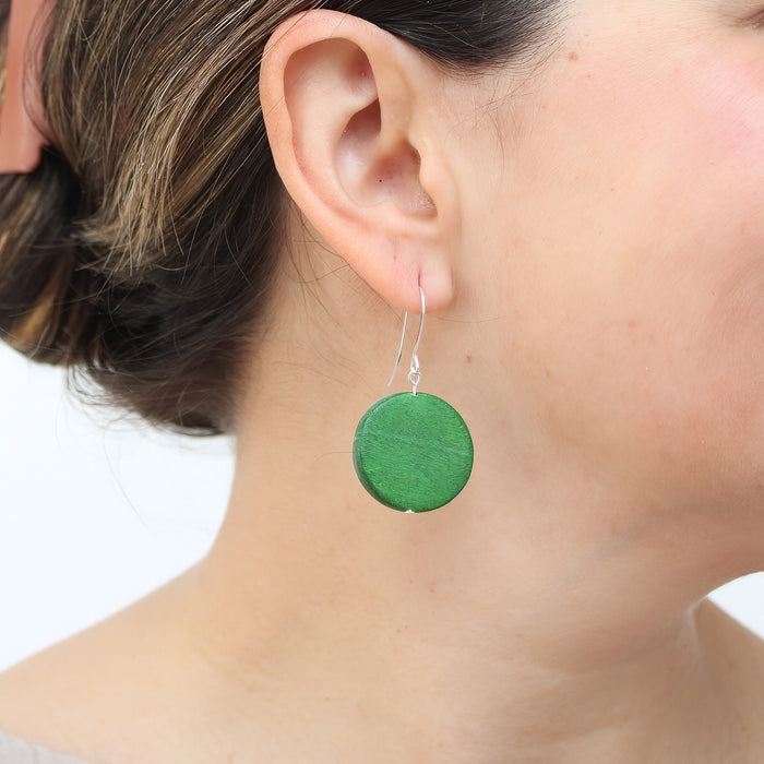 Green Dot Rosie Earrings