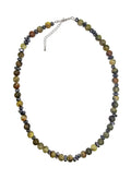 Green Garnet With Hematite Short Men's Necklace MEN23