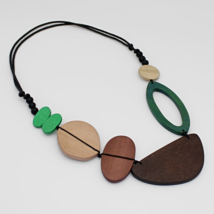 Green Geometric Nevaeh Necklace - Sylca Designs - Chunky Jewelry