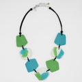 Green Nyla Bib Statement Necklace - Sylca Designs - Chunky Jewelry
