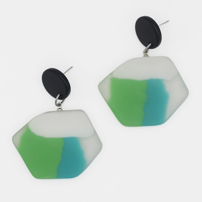 Green Orla Post Earrings