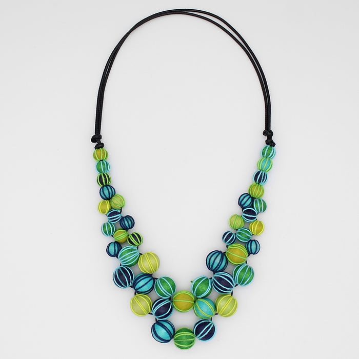 Green Pamela Berries Necklace - Sylca Designs - Chunky Jewelry