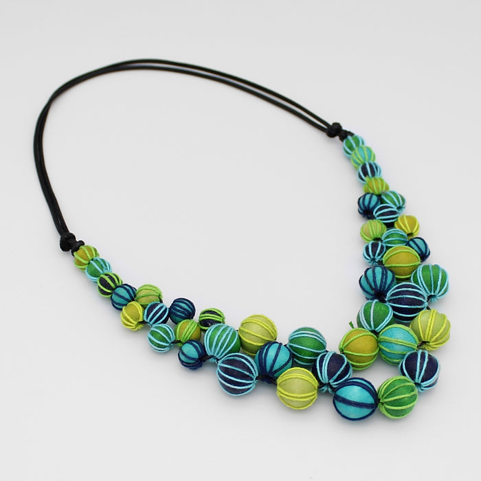 Green Pamela Berries Necklace - Sylca Designs - Chunky Jewelry