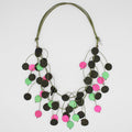 Green Penny Dangle Necklace - Sylca Designs - Chunky Jewelry
